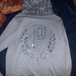 VS PINK silver bling hoodie